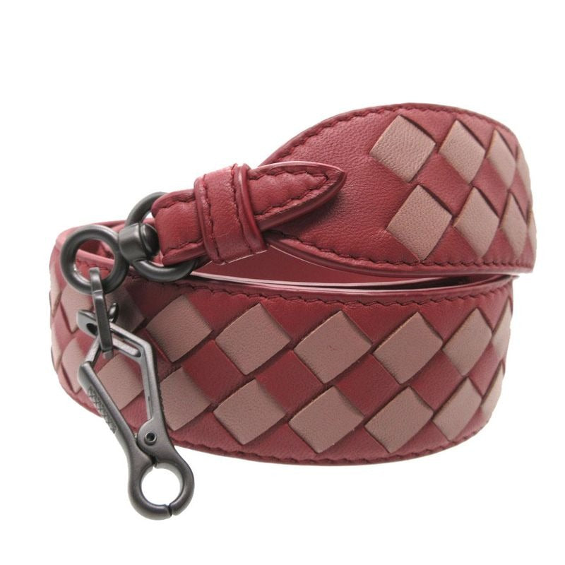 Bottega Veneta Intrecciato Leather Red Shoulder Strap 1062