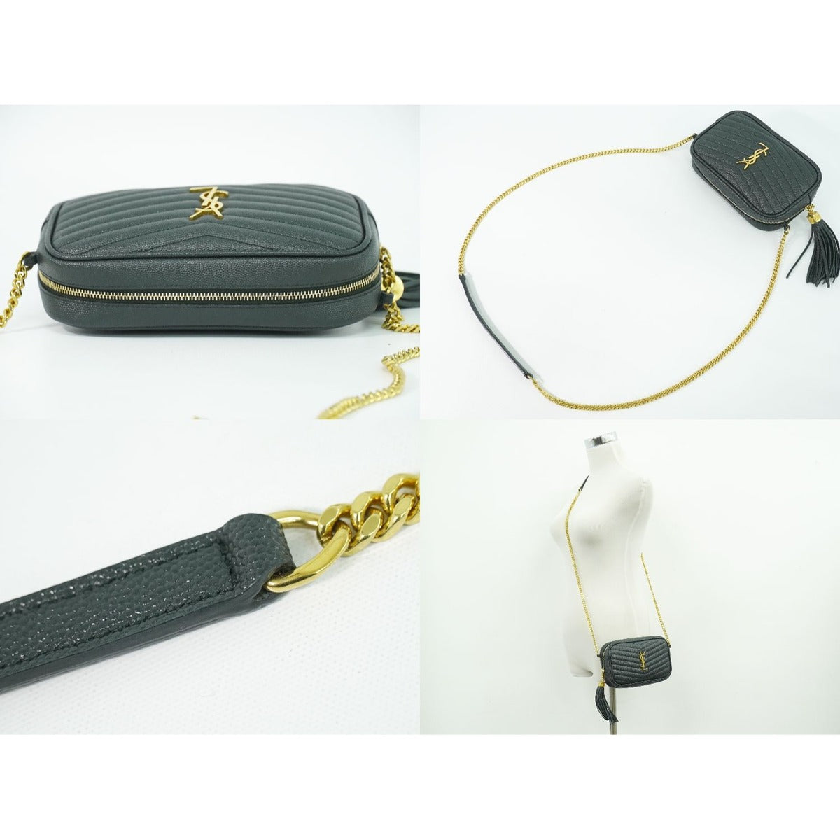 Saint Laurent Lou Lou Tassel Chain Shoulder Bag Pochette — view 6