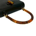 Gucci Vintage Turnlock Calf Leather Handbag Tote — view 4