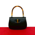 Gucci Vintage Turnlock Calf Leather Handbag Tote
