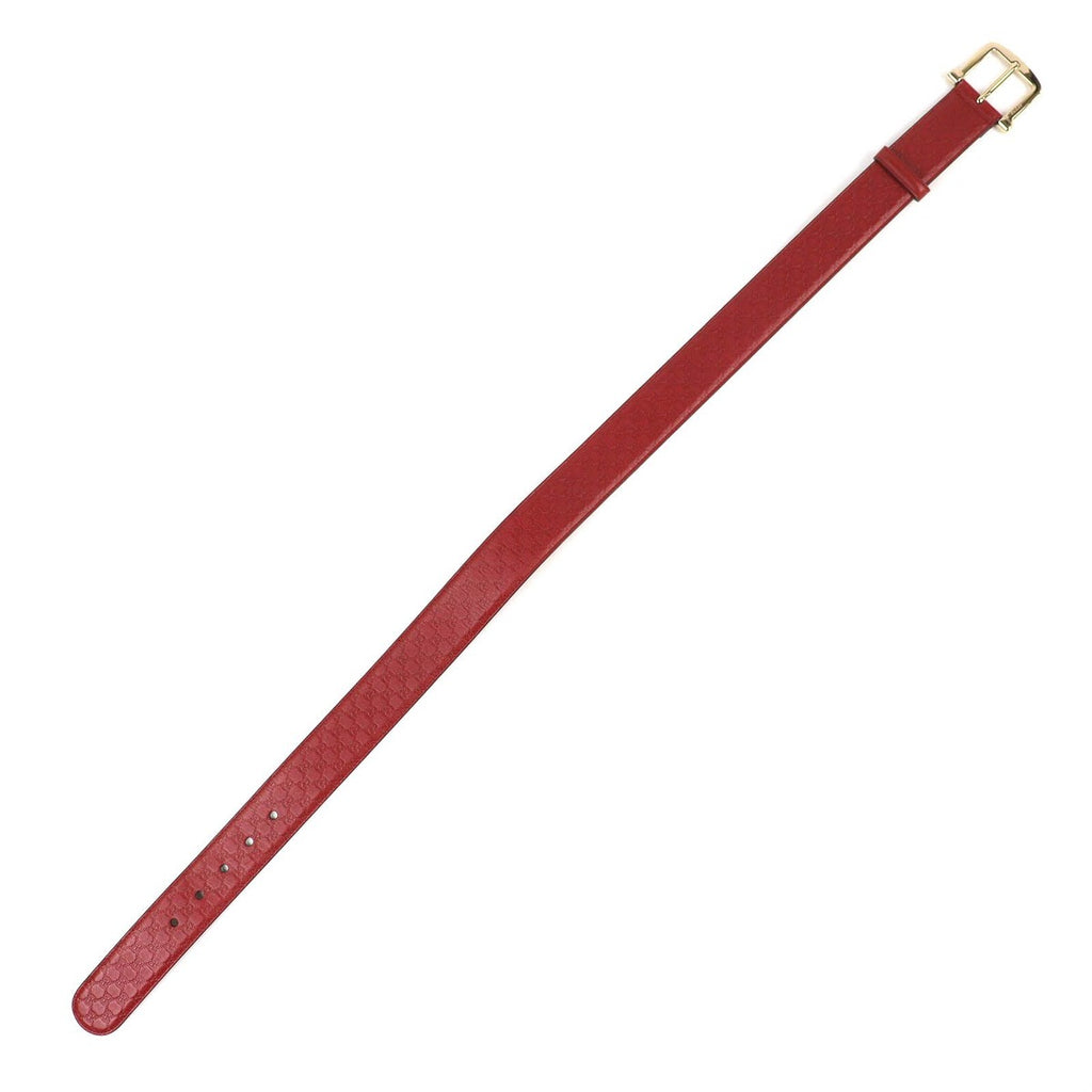 Gucci Micro Guccissima Leather Belt Red Gold — view 2