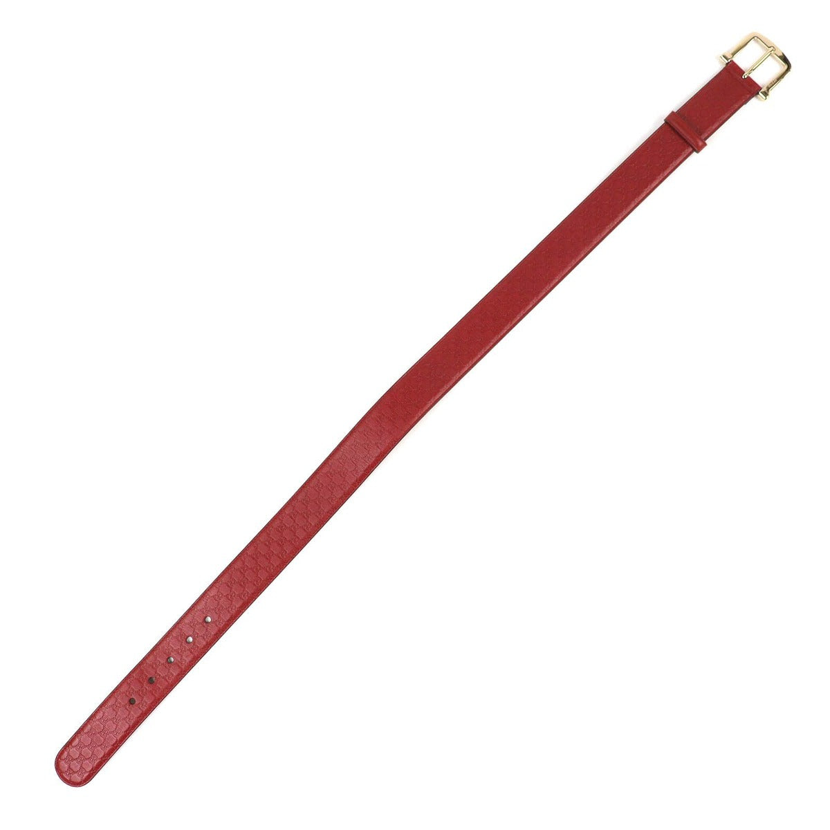 Gucci Micro Guccissima Leather Belt Red Gold — view 2