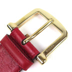 Gucci Micro Guccissima Leather Belt Red Gold — view 4