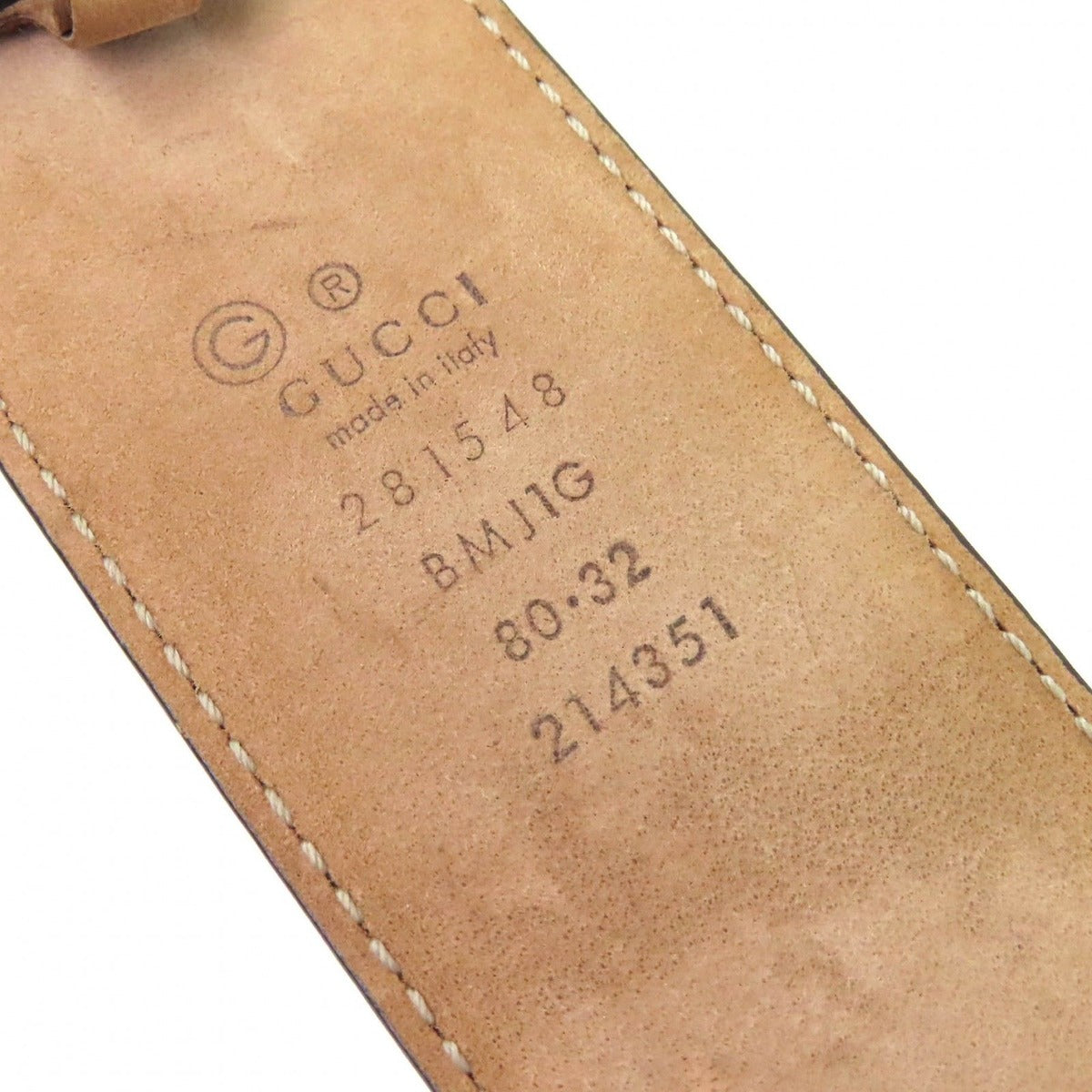 Gucci Micro Guccissima Leather Belt Red Gold — view 7
