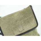 Loewe Anagram Shoulder Bag Pochette Suede Leather Khaki — view 7