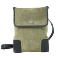 Loewe Anagram Shoulder Bag Pochette Suede Leather Khaki