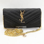Saint Laurent Wallet Matelasse Stitch Flap