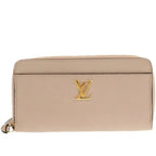 Louis Vuitton Zippy Lock Me Leather Glaze Long Wallet 0858