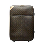 Louis Vuitton Monogram Pegase 65 Travel Bag Suit Case Brown Leather
