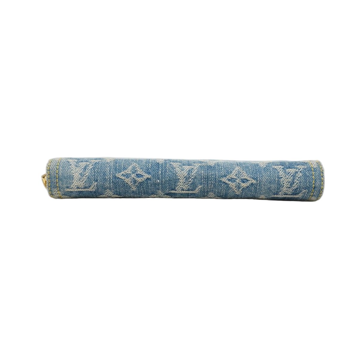 Louis Vuitton Wallet Monogram Denim LV Remix Zippy Blue — view 2