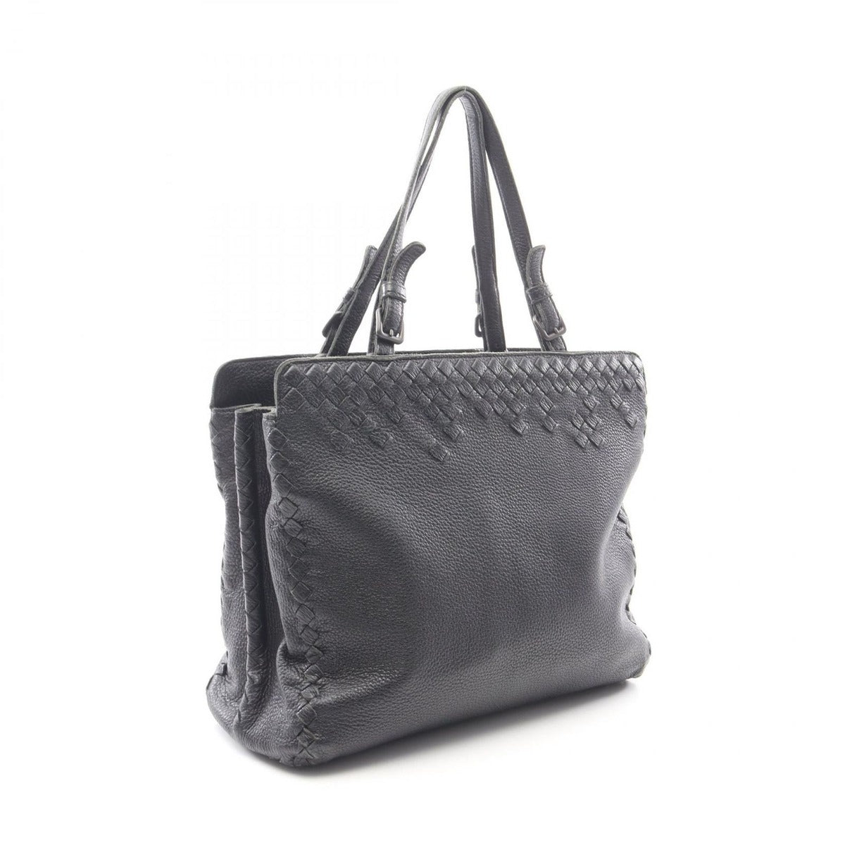 Bottega Veneta Tote Intrecciato Black Leather — view 2