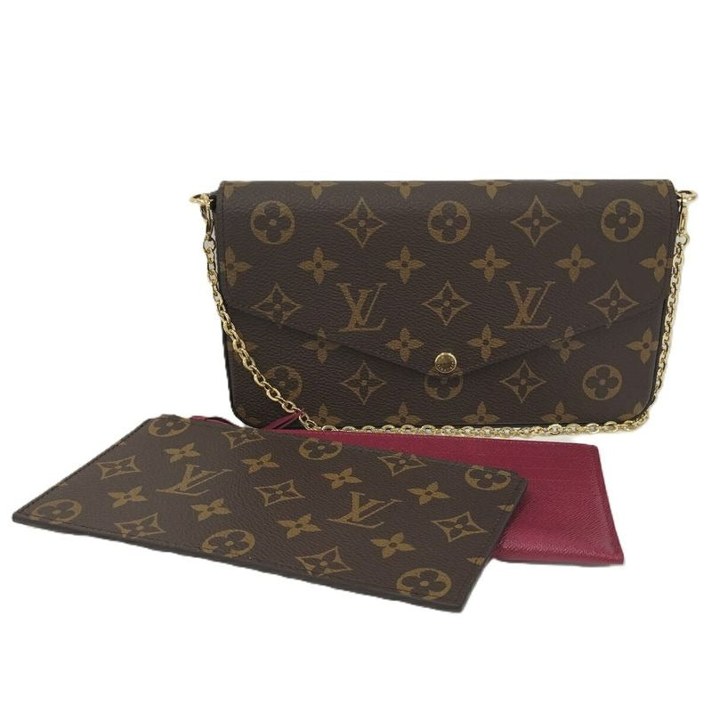 Louis Vuitton Pochette Felicie Chain Shoulder Bag Monogram