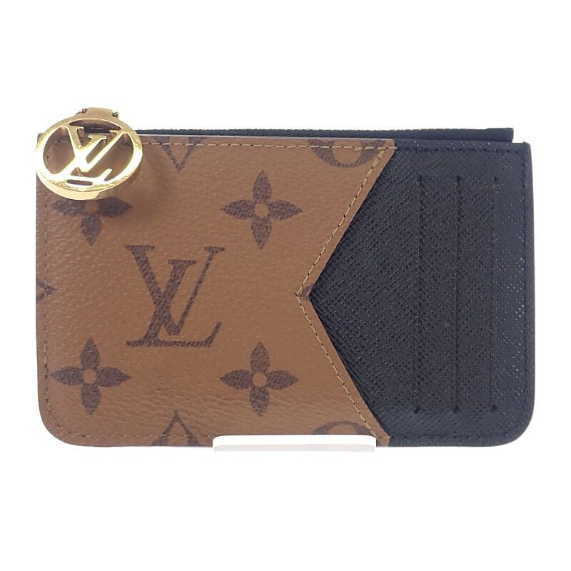 Louis Vuitton Card Holder Case Monogram Reverse Beige Brown