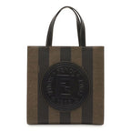 Fendi Pekan Handbag 3-Way Shoulder Tote Backpack Rucksack Leather Khaki