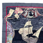 Hermes Scarf Silk Carre 90 Christophe Colomb Decouvre L'amerique 12 Octobre — view 2
