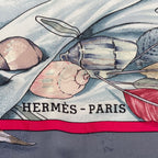 Hermes Scarf Silk Carre 90 Christophe Colomb Decouvre L'amerique 12 Octobre — view 7