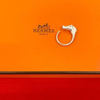 Hermes Vintage Cheval Horse Ring Silver 925 No 13 Accessory