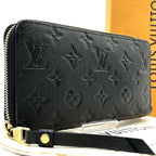 Louis Vuitton Monogram Empreinte Leather Zippy Long Wallet Black