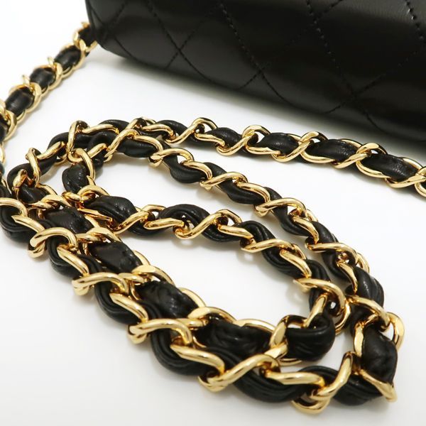 Chanel Chain Shoulder Bag Quilted Push Lock Black Hardware Officially — view 8