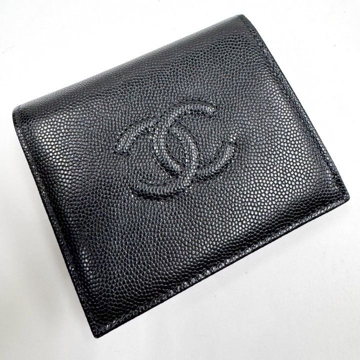 Chanel Small Flap Wallet Caviar Leather Black