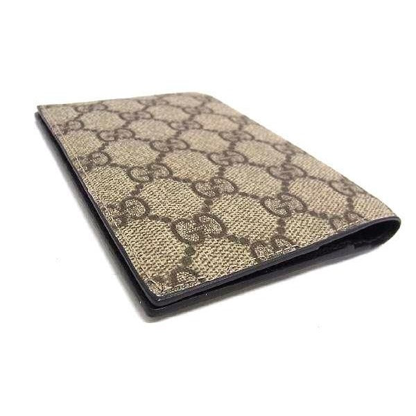 Gucci Notebook Cover GG Supreme Passport Case Beige Ebony — view 2
