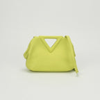 Bottega Veneta Triangle Point Small Tote Shoulder Bag Leather Green Light