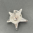 Chanel CC Logo Hair Star Motif Silver Vintage — view 2