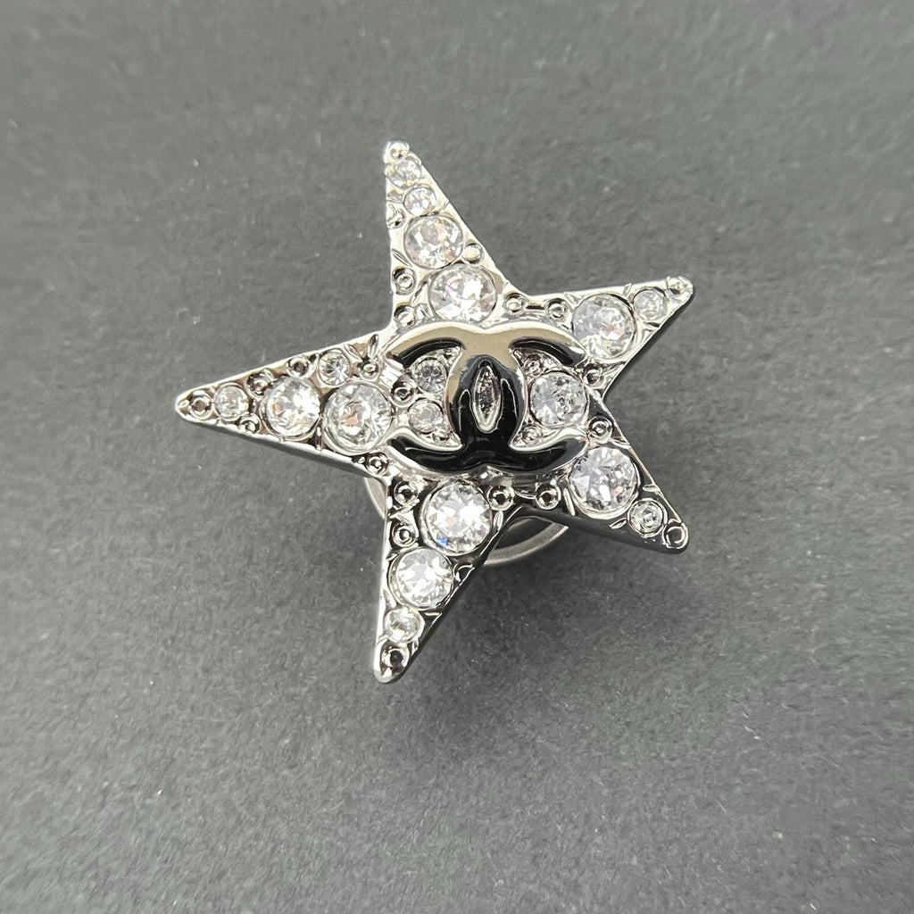 Chanel CC Logo Hair Star Motif Silver Vintage — view 4