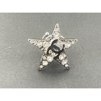Chanel CC Logo Hair Star Motif Silver Vintage