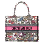 Dior Book Tote Canvas White Multicolor