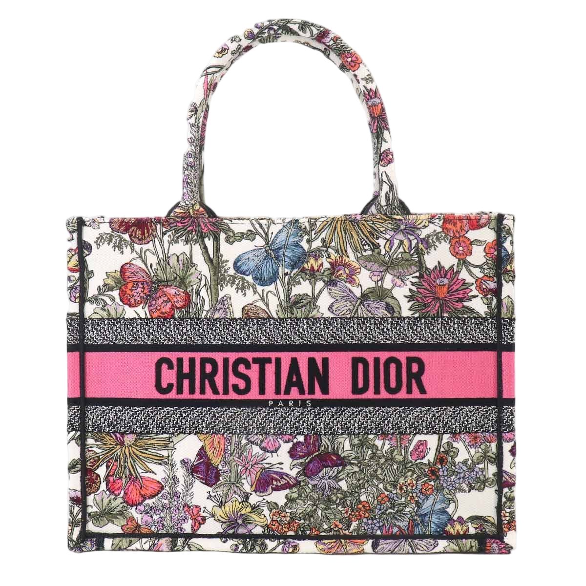 Dior Book Tote Canvas White Multicolor