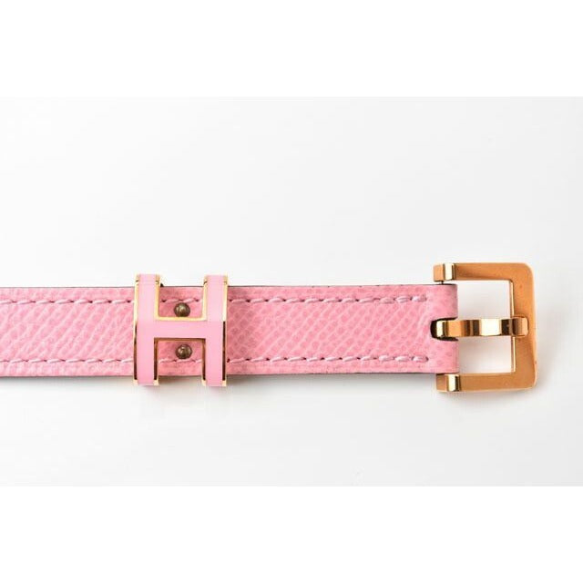 Hermes Belt Pop H15 Size 75 Vaux Epson Rose Pink Gold Hardware — view 2