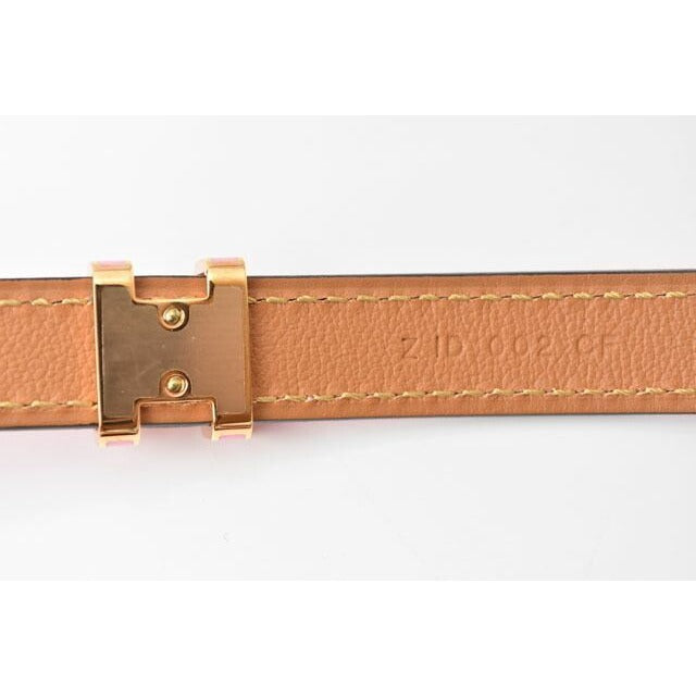 Hermes Belt Pop H15 Size 75 Vaux Epson Rose Pink Gold Hardware — view 4