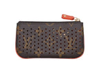 Louis Vuitton Pochette Cles Coin Purse Monogram Perfo Leather Orange — view 2