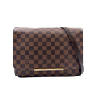 Louis Vuitton Hoxton GM Damier Ebene Leather Brown Shoulder Bag Gold