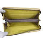 Bottega Veneta Wallet Intrecciato Yellow Leather Round Zipper Long — view 3
