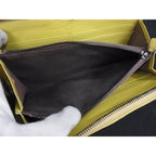 Bottega Veneta Wallet Intrecciato Yellow Leather Round Zipper Long — view 4