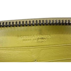 Bottega Veneta Wallet Intrecciato Yellow Leather Round Zipper Long — view 7