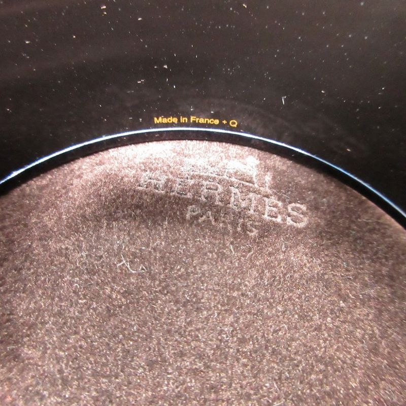 Hermes Emaile Bangle TGM Metal Pink Black Bracelet 0014 — view 5