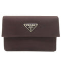 Prada Logo Bifold Wallet Dark Brown