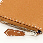 Hermes Coin Case Azap Compact Mini Silk Quin Epson Gold Navy Silver Hardware — view 5