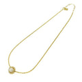 Christian Dior GP Rhinestone Pearl Necklace Gold