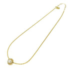 Christian Dior GP Rhinestone Pearl Necklace Gold — view 2
