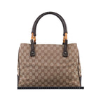 Gucci GG Canvas Bamboo Beige Brown Handbag — view 2