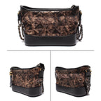 Chanel Shoulder Bag Hobo Small Silver Gold Black — view 2