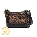 Chanel Shoulder Bag Hobo Small Silver Gold Black