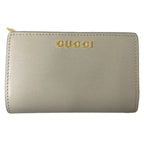 Gucci Bifold Wallet Script Zip Around Light Gray — view 4