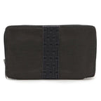 Hermes Her Line Perth GM Round Zipper Long Wallet Passport Case Canvas Gray