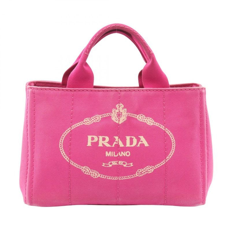Prada Tote Bag Canapa Pink Canvas 2-Way — view 2