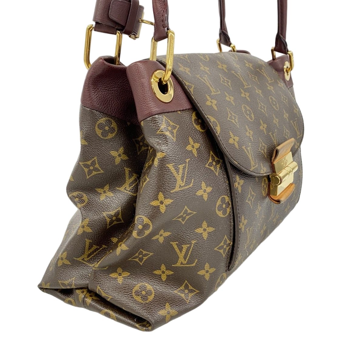 Louis Vuitton Shoulder Bag Monogram Olympe Bordeaux Brown — view 2
